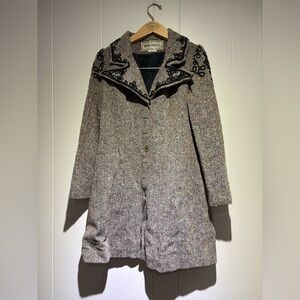 Vintage tweed coat 70’s rainbow brown 9 medium Young Innocent by Arpeja